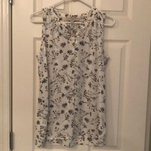 Loft white floral camisole